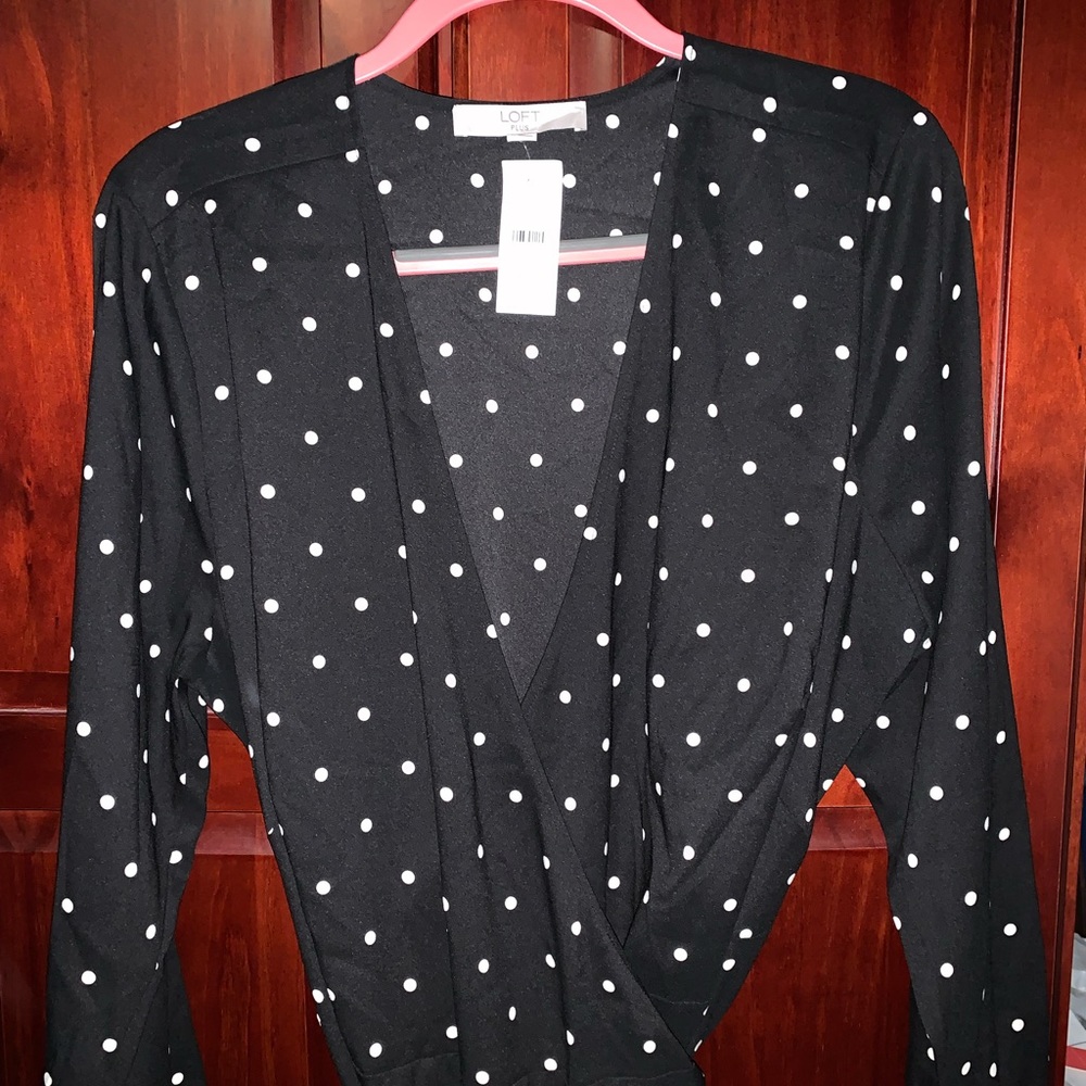 LOFT plus Midi Wrap dress